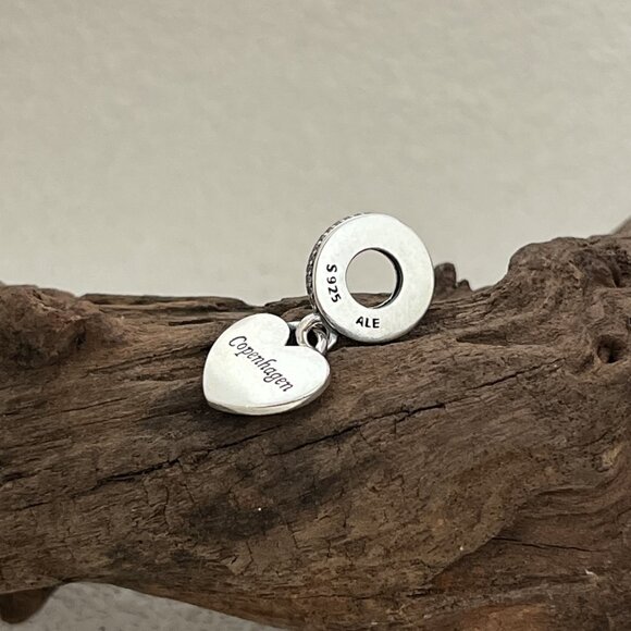 Pandora Copenhagen Heart S925 Silver Dangle Charm - Picture 2 of 3